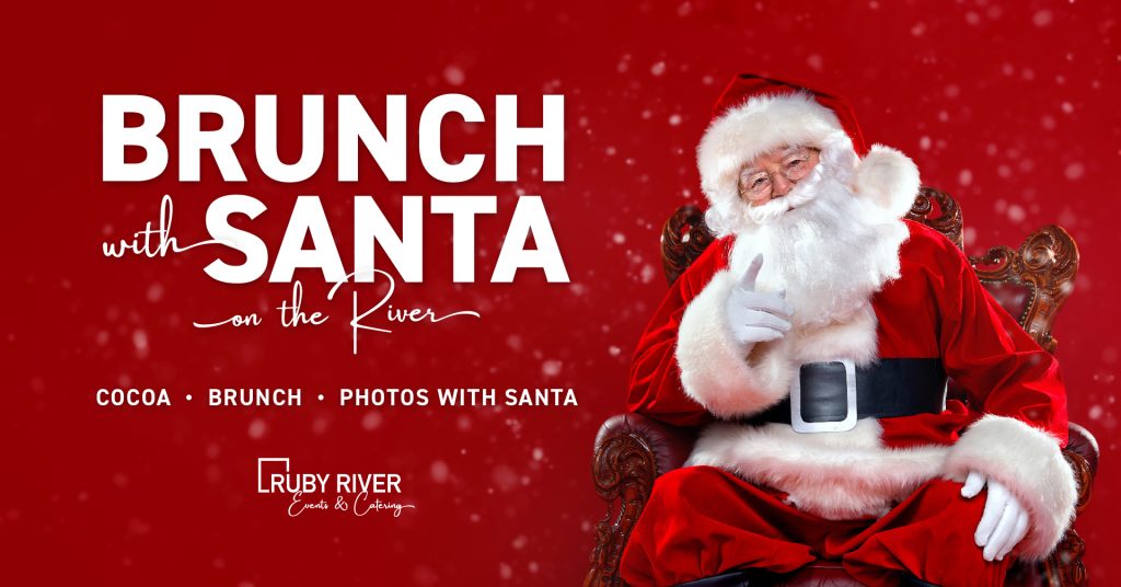 Brunch with Santa on the River. Photo with Santa